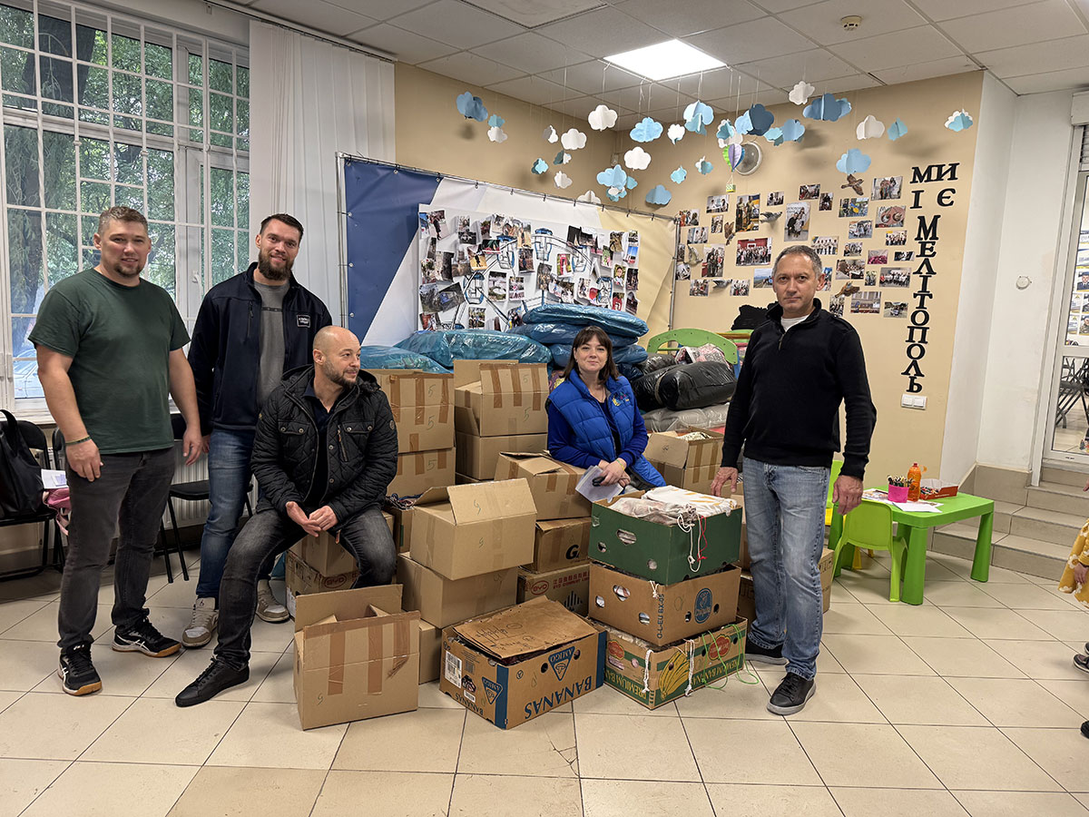 team with boxes
